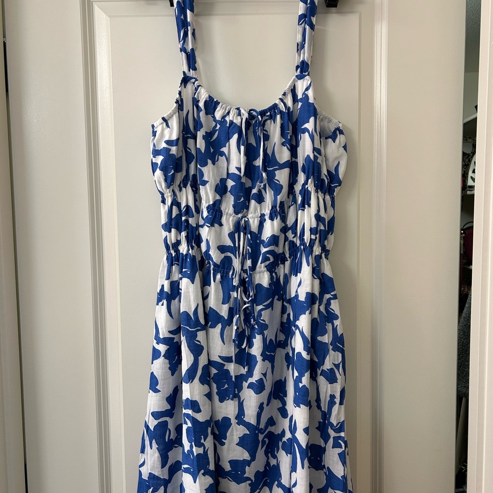 Abercrombie & Fitch Floral Blue and White Mini Dress